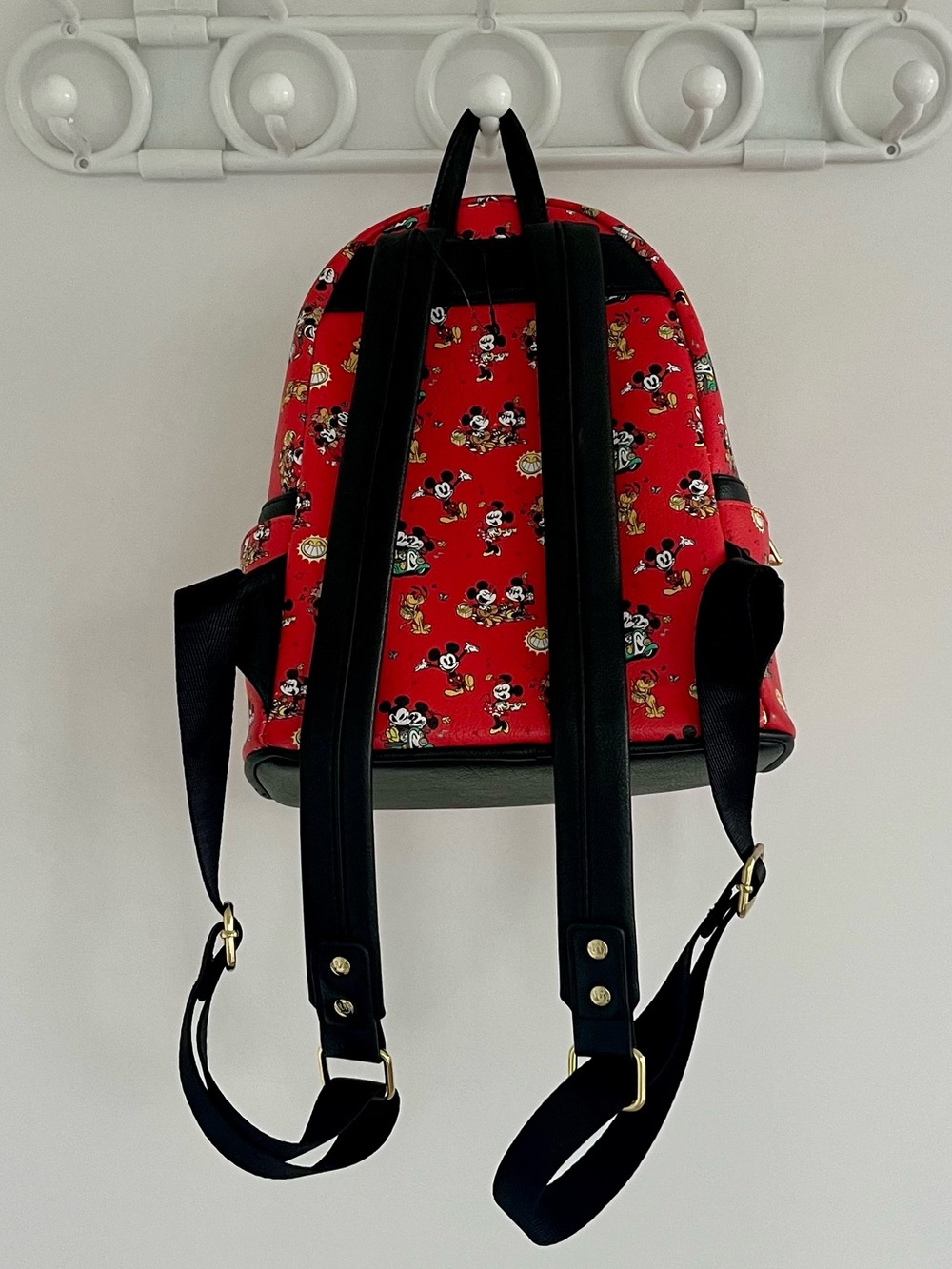 Loungefly Mickey, Minnie and Pluto Mini Backpack - Picture 7 of 12